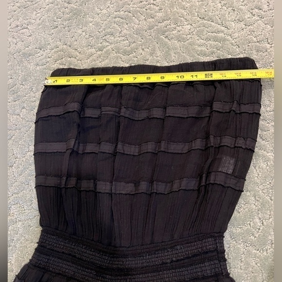 Yfb YOUNG FABULOUS & BROKE Black strapless wide leg cropped jumpsuit size MED - Picture 7 of 12